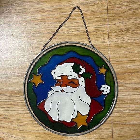 Beautiful Christmas Santa Stained Glass - Picture 1 of 1